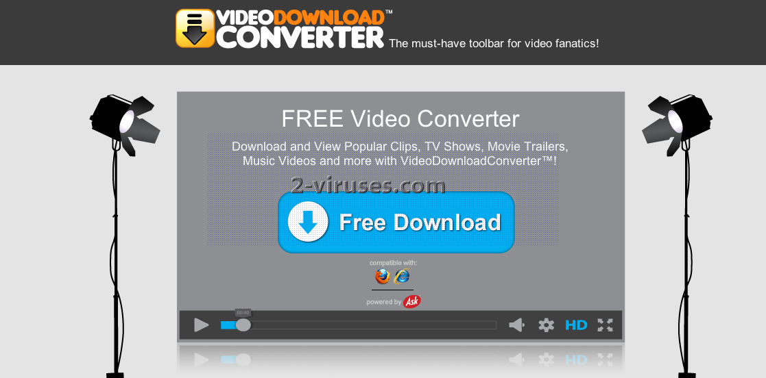 Video Download Converter verktygsfält