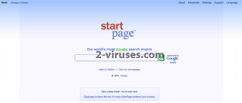 Startpage.com viruset