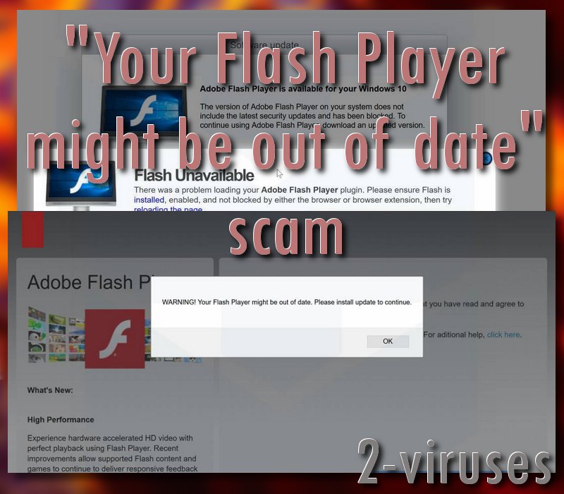 Your Flash Player might be out of date scam