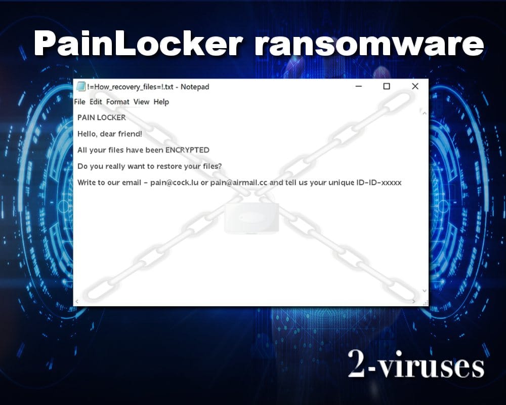 Painlocker ransomware virus